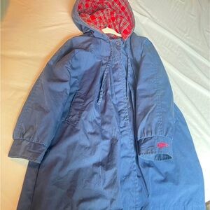 London Fog Blue Hooded Raincoat for Kids
